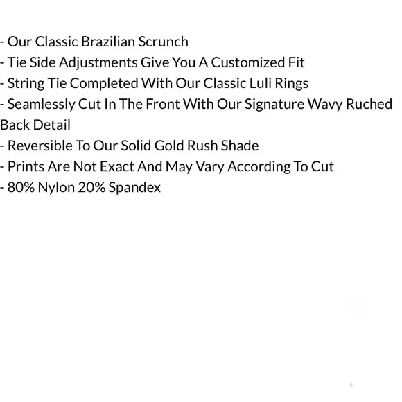 Luli Fama Shore Thing Seamless Wavy Ruched Back Side Tie Bottom - Picture 16 of 16